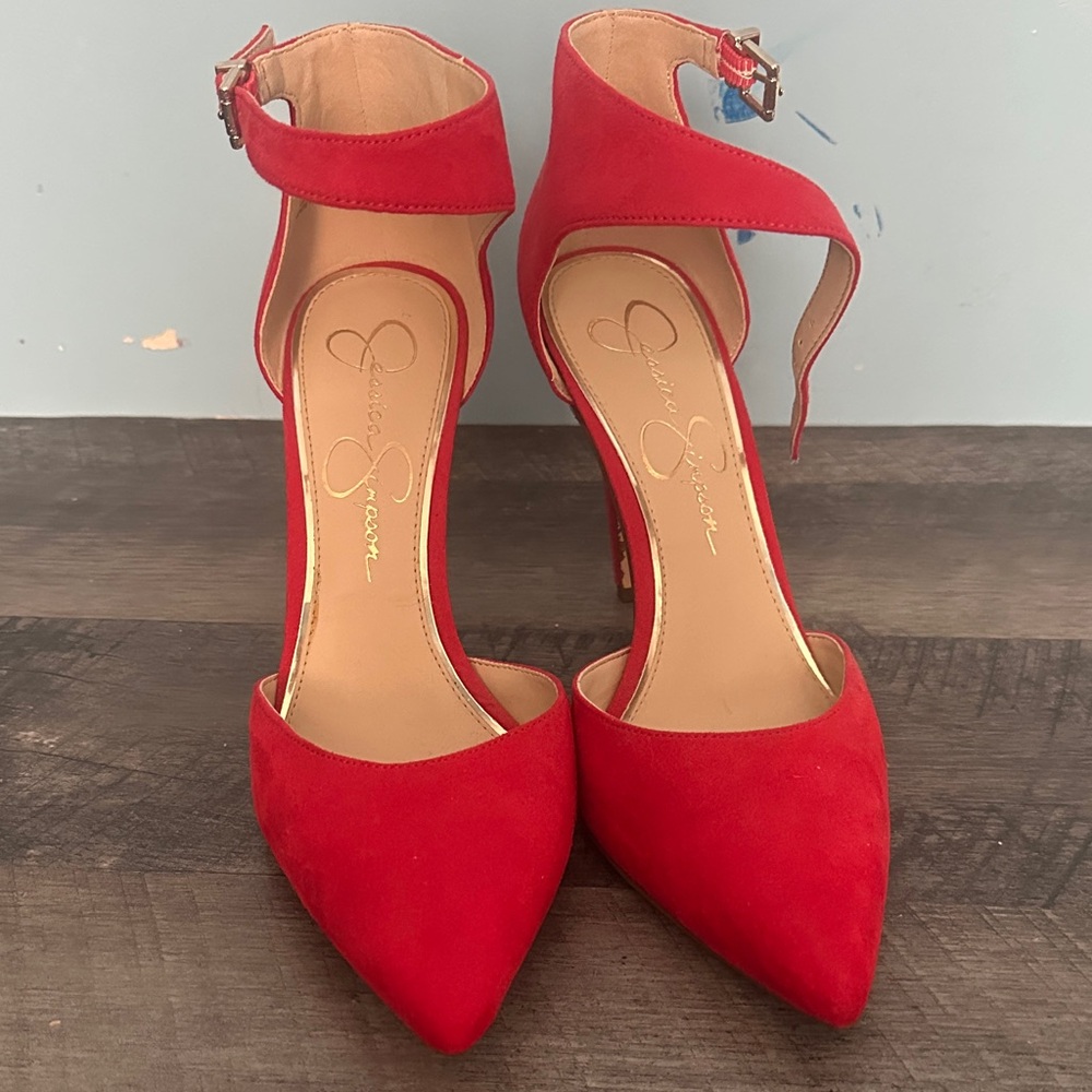 Jessica Simpson Vibrant Red Heels - image 3